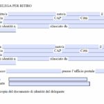Delega Ritiro Pacco Poste Italiane